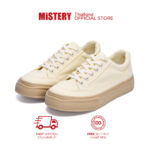 MISTERY รองเท้า ผ้าใบ พื้นรองเท้านุ่ม รุ่น CAKE สีครีม MIS542