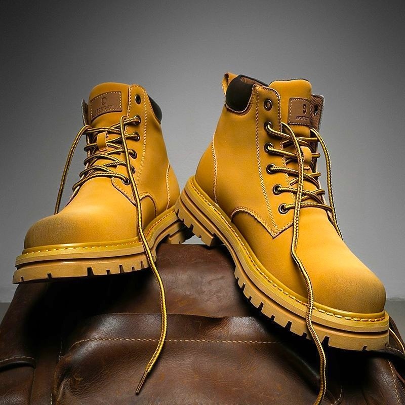Cool Man ShoesEU3647 รองเท้าบูทมาร์ติน บูทชายข้อสูง แบบหนา เข้ากับทุกแต่งกาย สไตล์เกาหลี สาหรับผู้ชาย