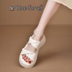 One for all พร้อมส่งจากไทย TX440 รองเท้าแตะแฟชั่น แบบเปิดเท้า สูง4cm งานมาใหม่สวยมากคะ