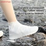 Adagu ใหม่รองเท้ากันน้าซิลิโคน AntiSlip Rain Boots Unisex รองเท้าผ้าใบสาหรับกลางแจ้ง Rainy Day Reusable Rain Shoe Cover TH