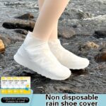 TFTH ใหม่รองเท้ากันน้าซิลิโคน AntiSlip Rain Boots Unisex รองเท้าผ้าใบสาหรับกลางแจ้ง Rainy Day Reusable Rain Shoe Cover Vary