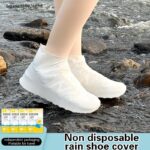 Speedinglight ใหม่รองเท้ากันน้าซิลิโคน AntiSlip Rain Boots Unisex รองเท้าผ้าใบสาหรับกลางแจ้ง Rainy Day Reusable Rain Shoe Cover Speedinglight
