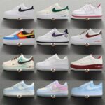 Putian Air Force One AF1 รองเท้าผ้าใบต่ำสำหรับผู้ชายและผู้หญิง Aj รองเท้าผู้ชายกาแฟนมรองเท้าสตรีกิ้