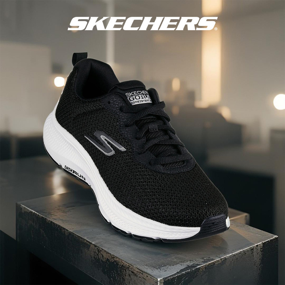 Skechers สเก็ตเชอร์ส รองเท้าผู้หญิง Women GOrun Consistent 20 Engaged Running Shoes 128605BKW AirCooled Goga Mat
