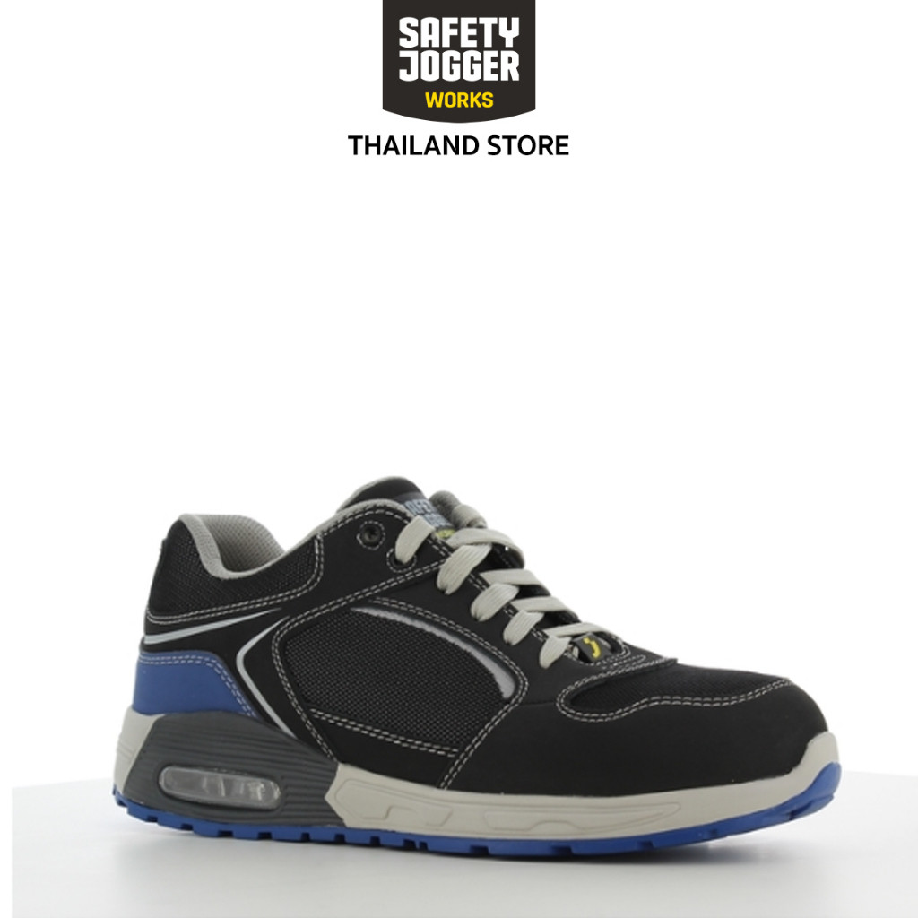 ลิขสิทธิ์แท้พร้อมส่ง Safety Jogger รุ่น RAPTOR S1P รองเท้าเซฟตี้หุ้มข้อ หัวคอมโพสิท สีดำน้ำเงิน