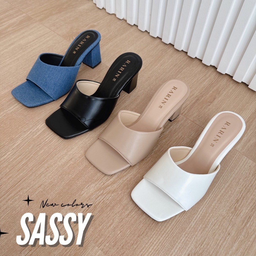 ส่งจากกรุงเทพ Sassy 36 41 รองเท้าส้นสูง 25 นิ้ว เท้าอวบเท้ากว้าง บวกเพิ่ม