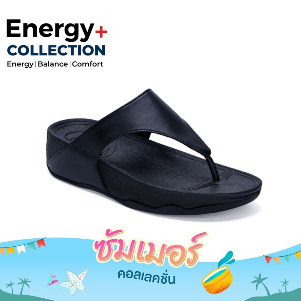 Online Exclusive Bata Energy รองเท้าเพื่อสุขภาพแบบสวมหูหนีบ ใส่สบาย รุ่น Miki Collection สีดำ รหัส 6716766