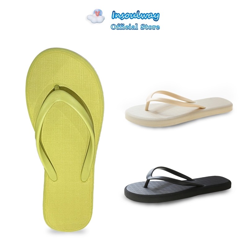 Take 1 Buy 1Insoulway Flip FlopsTraveling รองเท้าแตะหูคีบนิ่มเหมือนเหยียบขี้ ลายก้อนเมฆ IRZT03