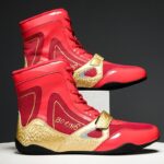 รองเท้าผ้าใบ ข้อสูง กันลื่น ระบายอากาศได้ดี แบบมืออาชีพ เหมาะกับใส่กลางแจ้ง ชกมวย สาหรับผู้ชาย และผู้หญิง