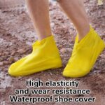 CLA ใหม่ กันน้ำ รองเท้าซิลิโคน AntiSlip Rain Boots Unisex Protector สำหรับกลางแจ้ง Rainy Day Reusable Shoe Cover TH