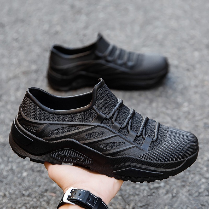 รองเท้ากันฝนผู้ชาย รองเท้าเซฟตี้เชฟกันน้ำและกันน้ำมันสำหรับผู้ชาย