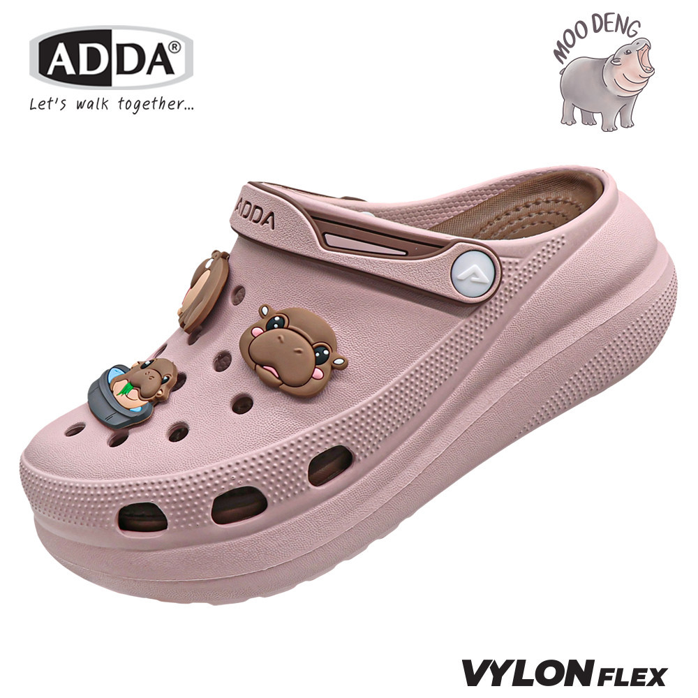 ADDA รุ่น 59G04W1 ไซส์ 47ลิขสิทธิ์แท้รองเท้าลำลอง สำหรับผู้หญิง พร้อมตัวติดรองเท้าน้องหมูเด้ง