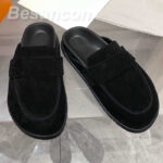 Womens Besancon Classic Slippers Mule Shoes SUEDE GUANGZHOU High quality Flat sandals Summer Autum