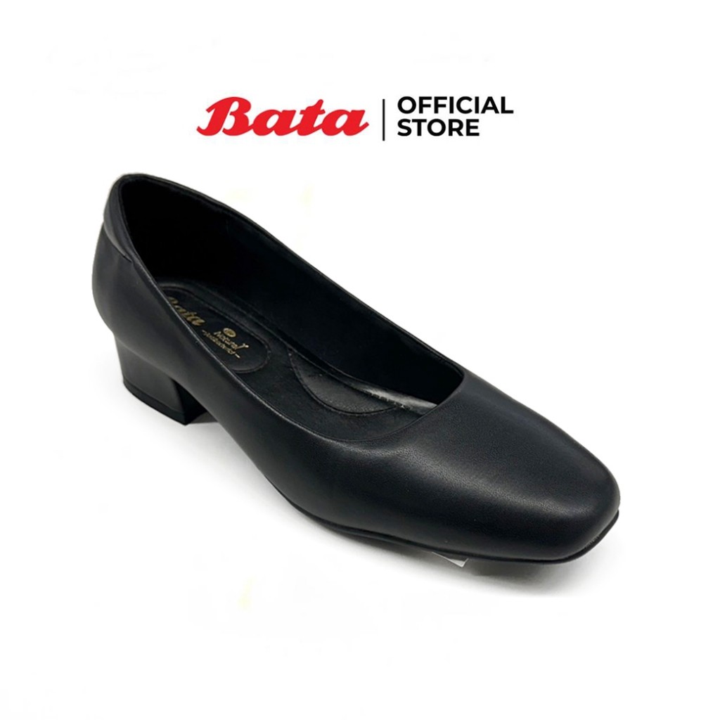Best Seller Bata บาจา รองเท้าคัทชู รับปริญญา ทางการ รองรับน้ำหนักเท้าได้ดี ส้นสูง 15 นิ้ว สีดำ รหัส 6516303