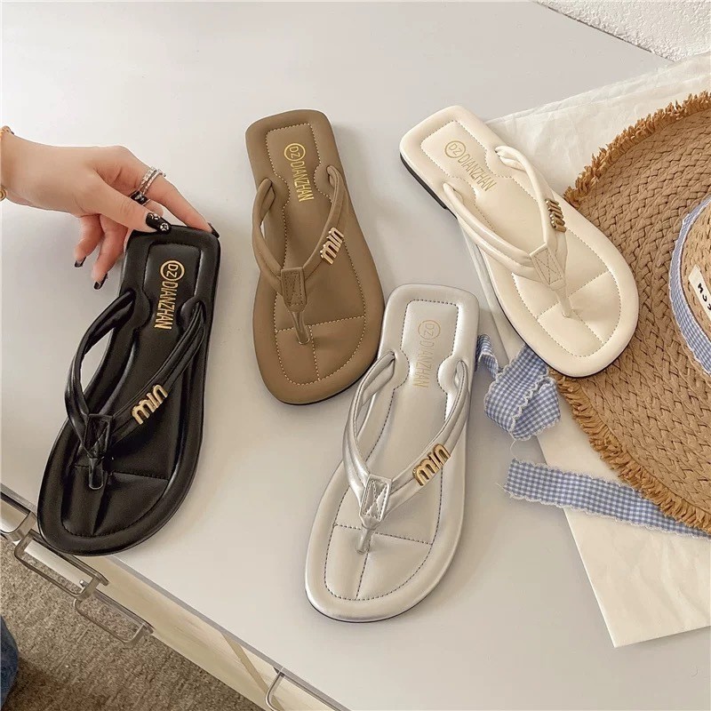 TX28 กันลื่นพื้นนิ่ม สไตล์มินิมอล ยอดนิยม ใส่สบาย รองเท้าแฟชั่นผู้หญิง สไตล์เกาหลี พร้อมส่งในไทย รองเท้าผู้หญิง