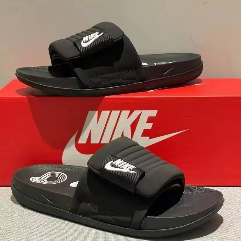 Nike เทรนด์แฟชั่นผู้ชายและผู้หญิงที่มีรองเท้าแตะ Nike วรรคเดียวกัน 3645