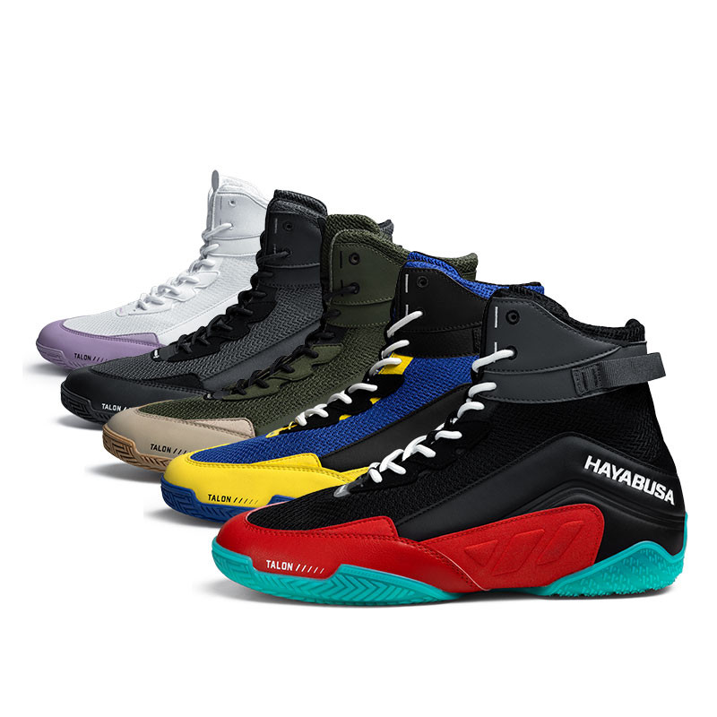 HAYABUSA Falcon มวยปล้ารองเท้ามวยรองเท้าผู้ชายผู้หญิง Sanda รองเท้า HighTop รองเท้าการแข่งขันมืออาชีพรองเท้าต่อสู้กีฬารองเท้า