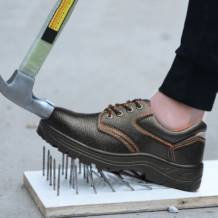 ส่งจากไทย รองเท้าเซฟตี้ PU safety shoes รองเท้าแรงงาน รองเท้า รองเท้าหัวเหล็ก คุณภาพสูง ไซส์ 4143