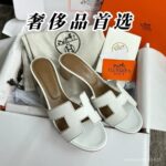 รองเท้าแตะ Hermes IShaped สี orange ส้นหนา สไตล์คลาสสิก สำหรับใส่ในบ้านและฤดูร้อน