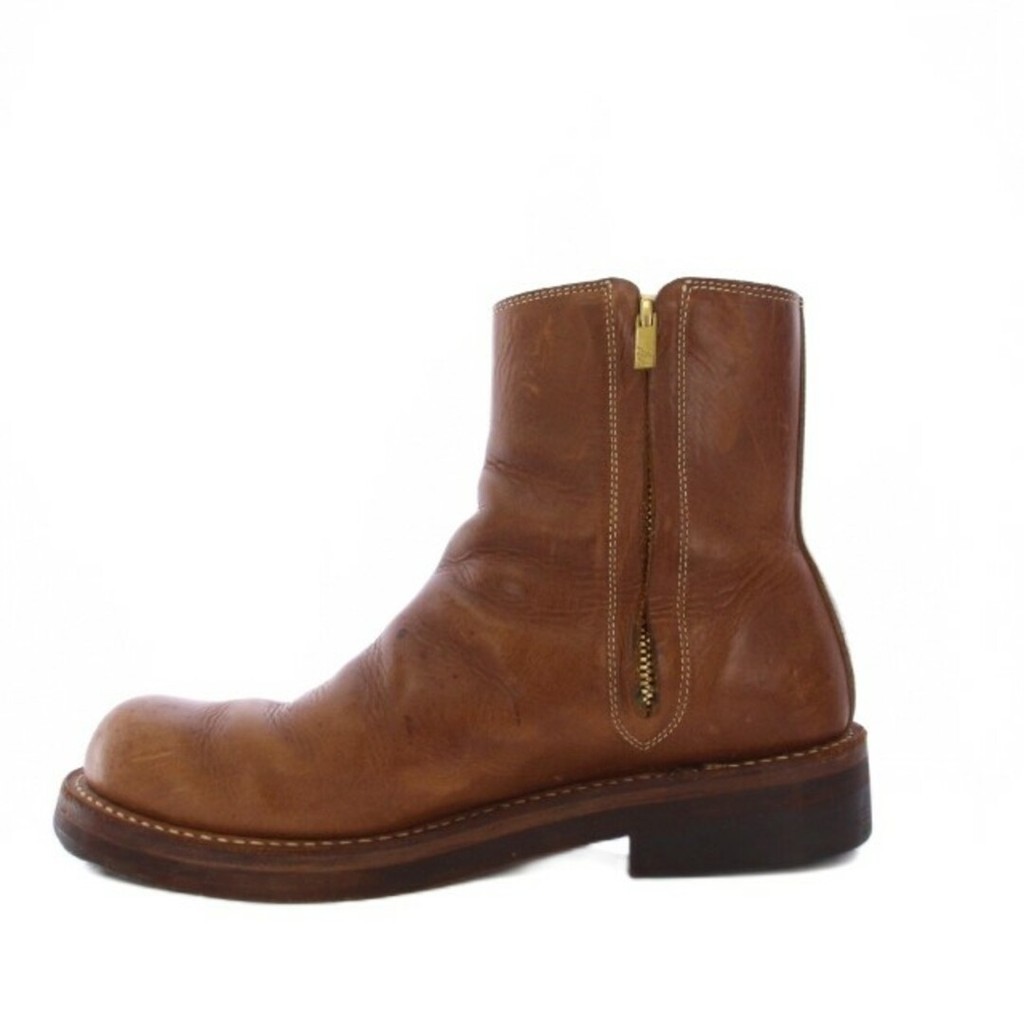 Torio Boots Zip leather brown Direct from Japan Secondhand