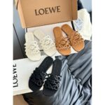 รองเท้าแตะ Loew แบบโลโก้ใหม่ Hollow Anagram สำหรับวันหยุดและสวมใส่ง่ายทุกวัน