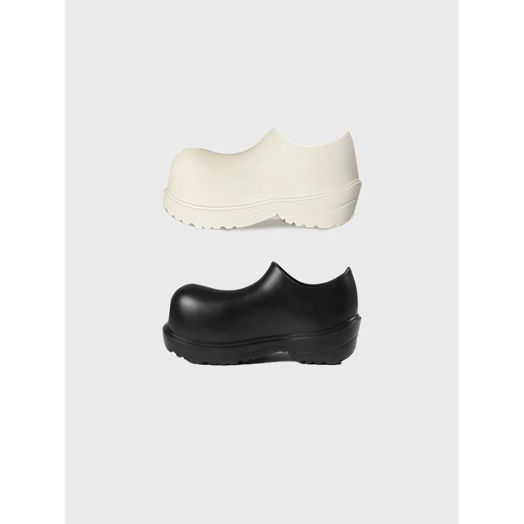 Mickey Big Toe Rain Boots 4JUNKS รองเท้าเพิ่มความสูงยางพื้นหนารองเท้าเชฟรองเท้าดาร์บี้ชาย cleanfit