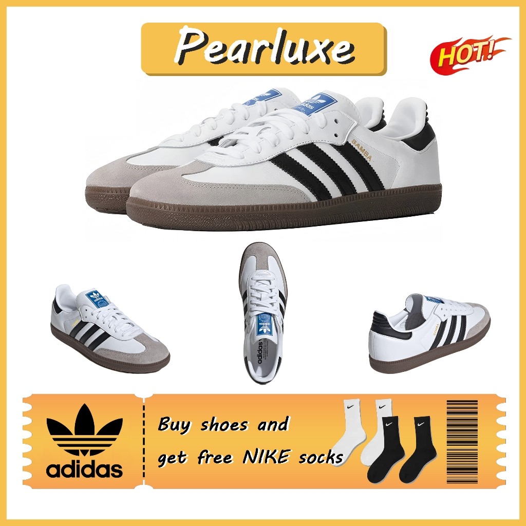 พร้อมส่งสไตล์คลาสสิก Adidas Samba สวมใส่สบาย ชำระเงินปลายทาง สแกนคิวอาร์โค้ด ของแท้ ad ถุงเท้า OG