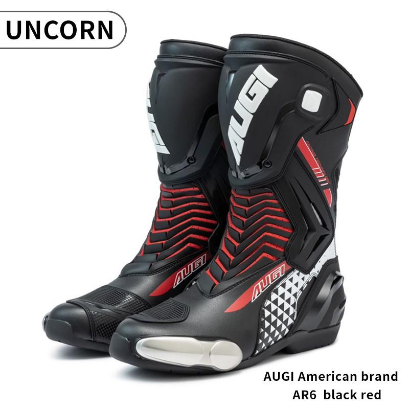 UNCORN American AUGI Motorcycle Track Cycling Boots AR6 Model Professional Protective Shoes