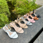 รองเท้าส้นสูง หนังนิ่ม แบรนด์ Marco รุ่น A1002 ดีไซน์เก๋ พร้อมสายรัดข้อ ผ้าสังเคราะห์เกรดดี ไม่กัด ไซส์ 3642