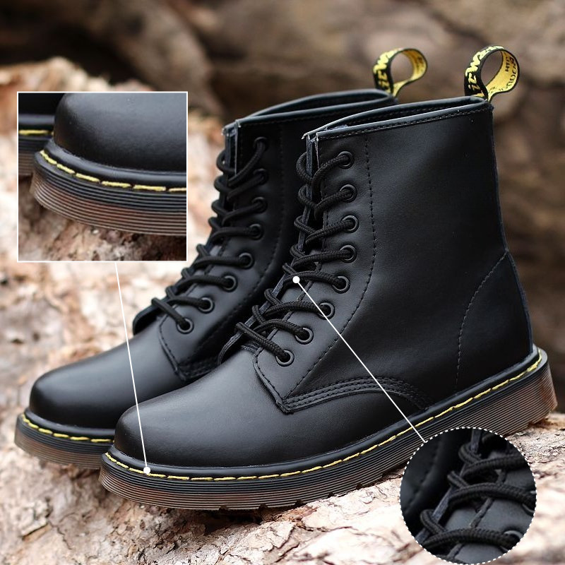 รองเท้าบูทมาร์ตินรองเท้าหนังหุ้มข้อสูงแบบผูกเชือกสาหรับผู้ชายและผู้หญิง 1460 classic Dr รองเท้าหัวรถจักรอังกฤษรองเท้าผู้ชาย