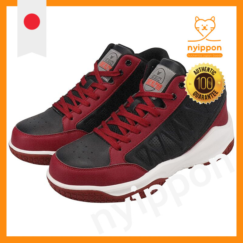 Otafuku Gloves Work Shoes Wild Wolves Move Alpha WW160H Steel Toe Black and Wine 2E