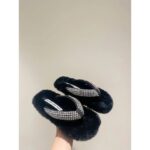 รองเท้าแตะขนสัตว์ Alexandre Vauthier แบบ Rhinestone King สำหรับฤดูร้อน