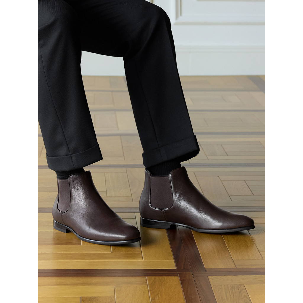 ทอมวิลส์ เชลซีรองเท้าผู้ชายหนังแท้ธุรกิจรองเท้าสั้นอังกฤษรองเท้าผู้ชายรองเท้าหนังสูงด้านบนมาร์ตินรองเท้า