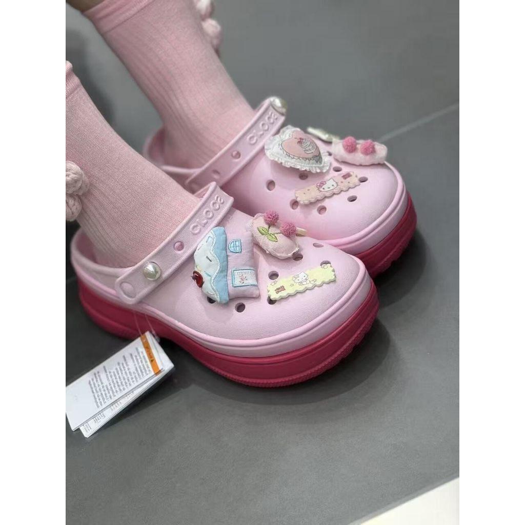 ร้านขายเสื้อผ้าผู้ชาย จินหงCrocs UnisexAdult Classic Stacked Clogs Platform Platform