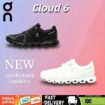 On Cloud 6 Black รองเท้าไลฟ์สไตล์กีฬา ระบายอากาศดี ไม่เหม็นอับ