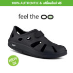โปรโมชัน OOFOS รองเท้า OOFOS Oocandoo รองเท้าเพื่อการฟื้นฟู Black รองเท้าฟื้นฟูเท้า นุ่มสุด