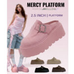 MERCY SLIP ON MARSHMELLOW รองเท้าส้นตึก รองเท้าเปิดส้น คอลเลคชั่นใหม่เสริมความสูงด้านหลัง
