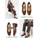 Candy Cutey รองเท้าหนังทรงแหลม ดีไซน์คลาสสิก เรียบร้อยแต่มีเสน่ห์ เหมาะทั้งวันทำงานและวันพิเศษ