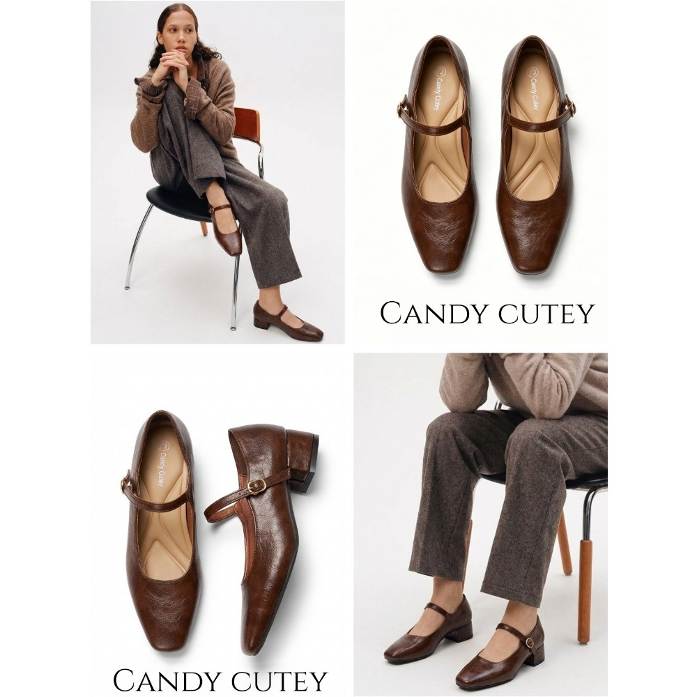 Candy Cutey รองเท้าหนังทรงแหลม ดีไซน์คลาสสิก เรียบร้อยแต่มีเสน่ห์ เหมาะทั้งวันทำงานและวันพิเศษ