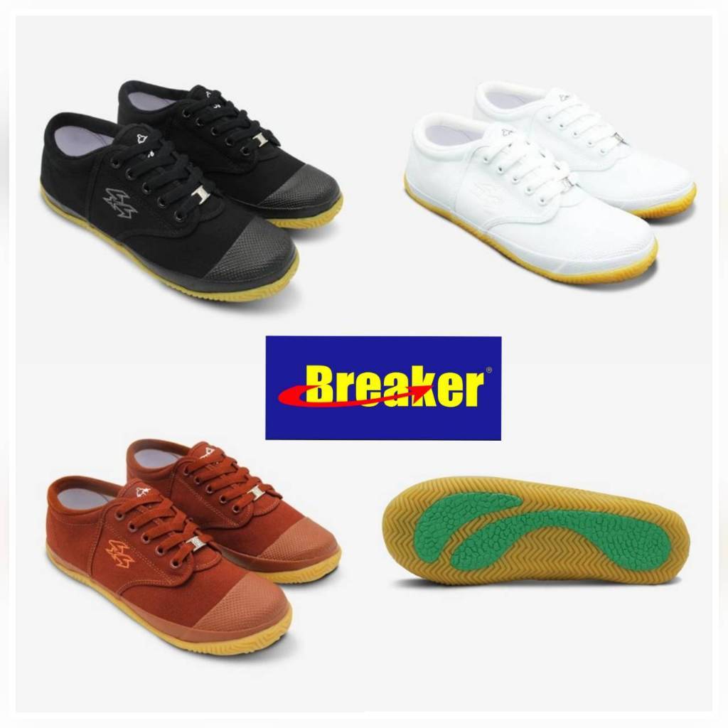 Breaker รองเท้านักเรียน BK4 สีขาว ดำ น้ำตาล 3145