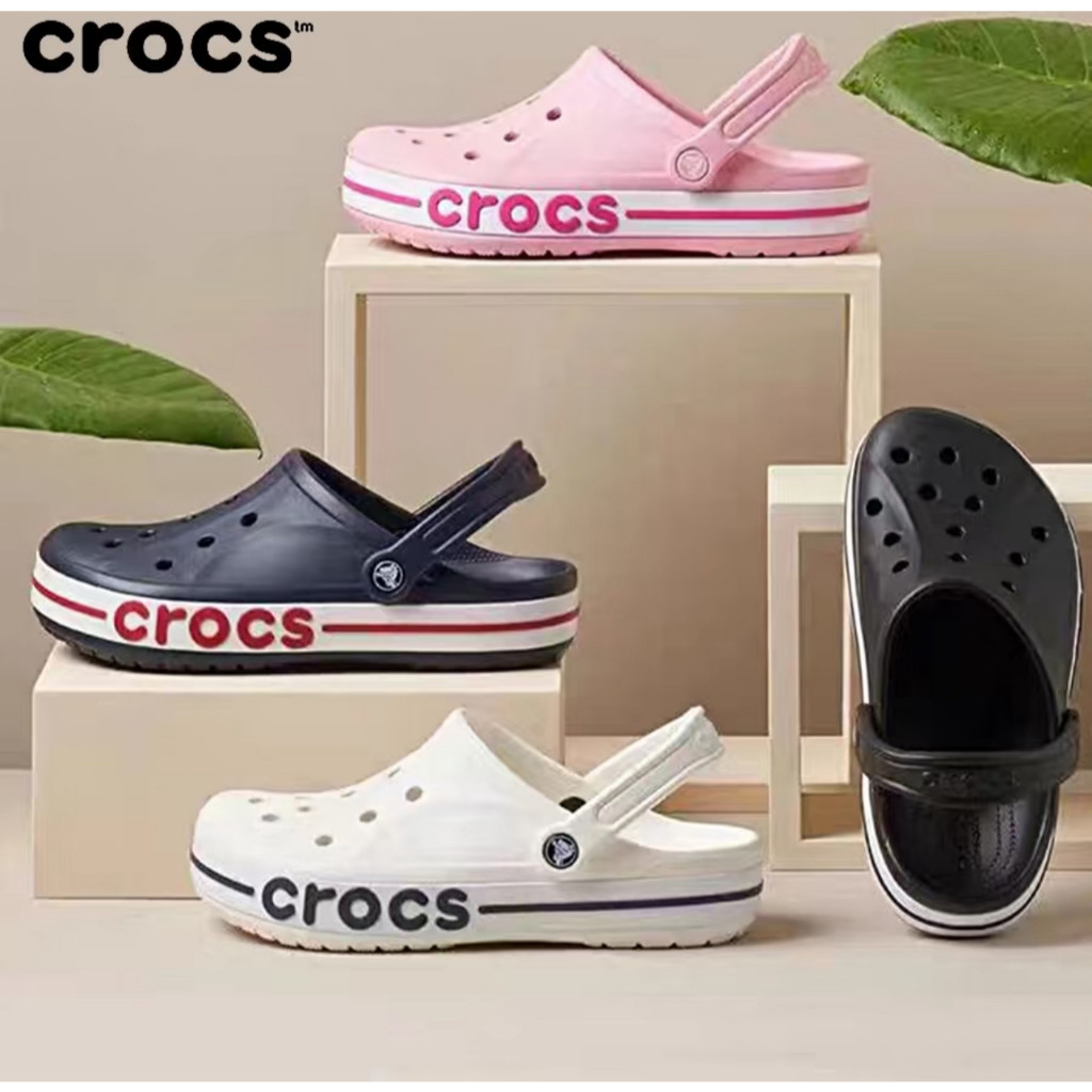 ของแท้ 100Bayaband Crocs รองเท้ายางเพื่อสุขภาพ สีสันสดใส ใส่ได้ทั้งหญิงและชาย