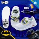 ADDA รองเท้านักเรียนสีขาว ลาย BATMAN ลิขสิทธิ์แท้ รุ่น 41N20C1B1 ไซส์ 2535